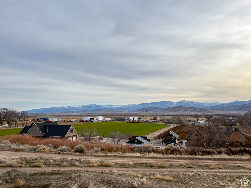 View of mountain feature with a rural view