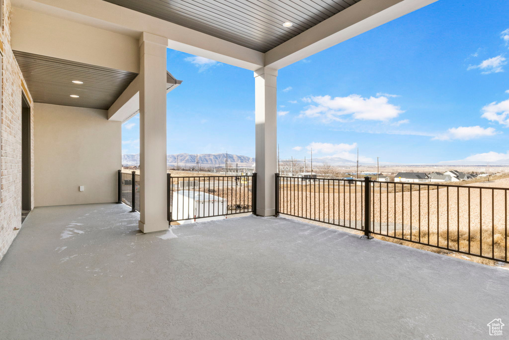 View of patio / terrace with a balcony