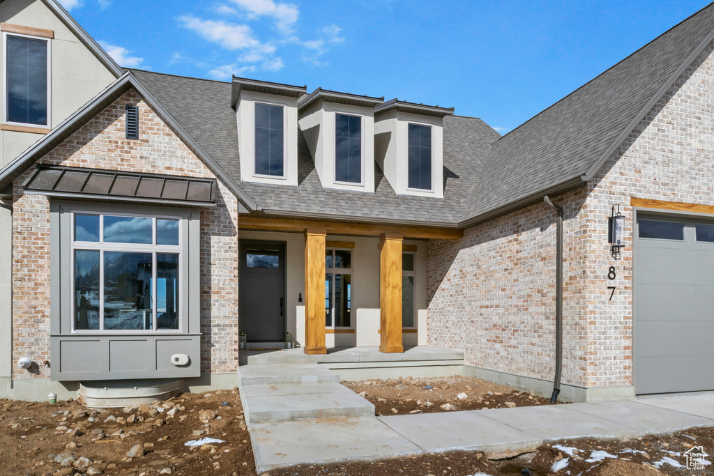 View of front of house with a porch