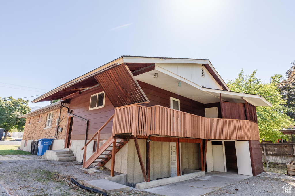 View of back of house