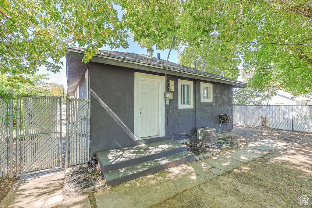 Exterior space featuring central AC unit