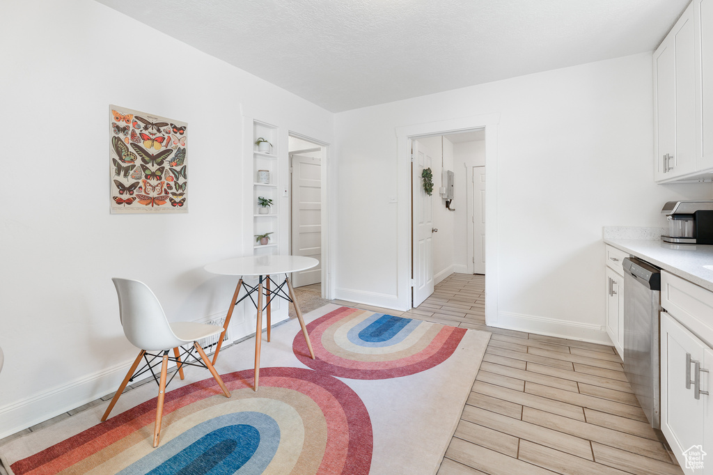 Interior space featuring light hardwood / wood-style flooring