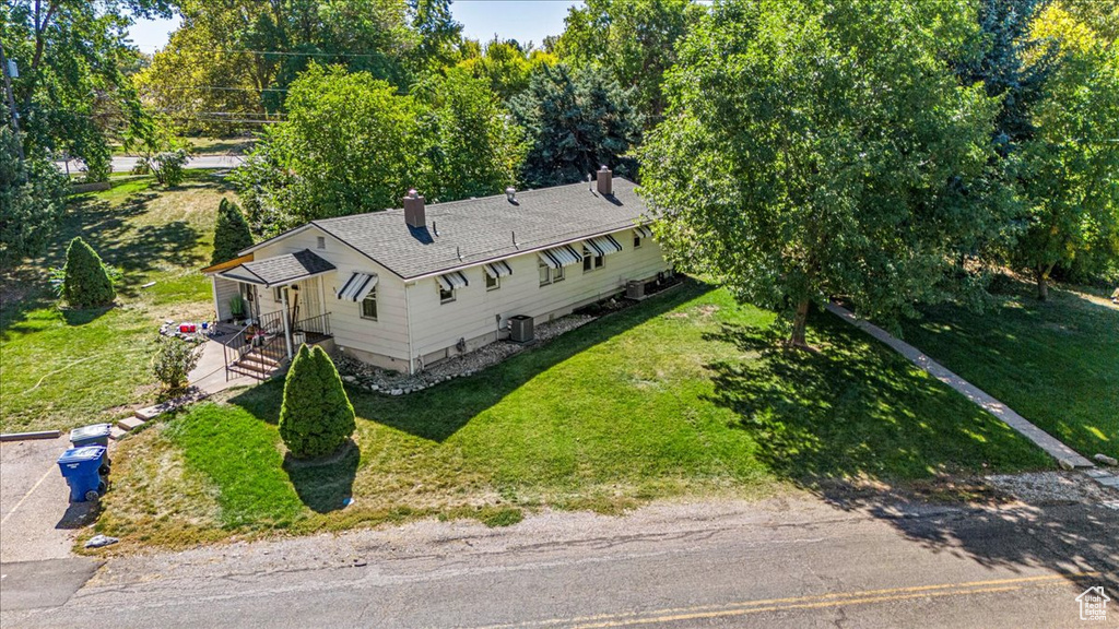 Birds eye view of property