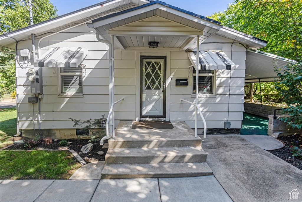 View of doorway to property