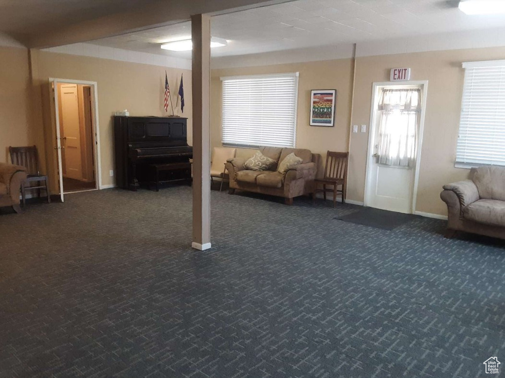 View of carpeted living room