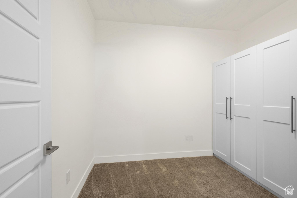 Interior space with carpet flooring