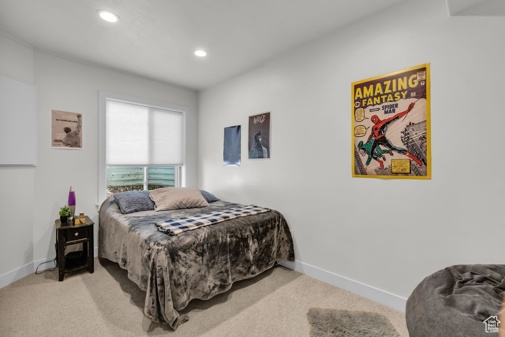 View of carpeted bedroom