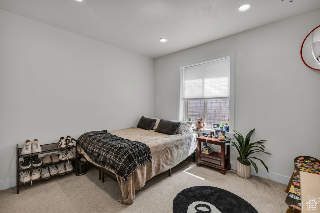 View of carpeted bedroom