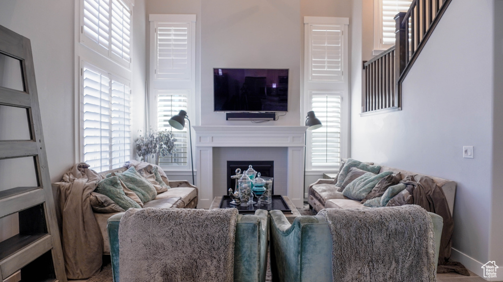 Living room featuring plenty of natural light