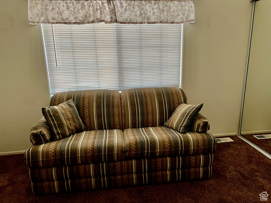 Interior space featuring carpet flooring