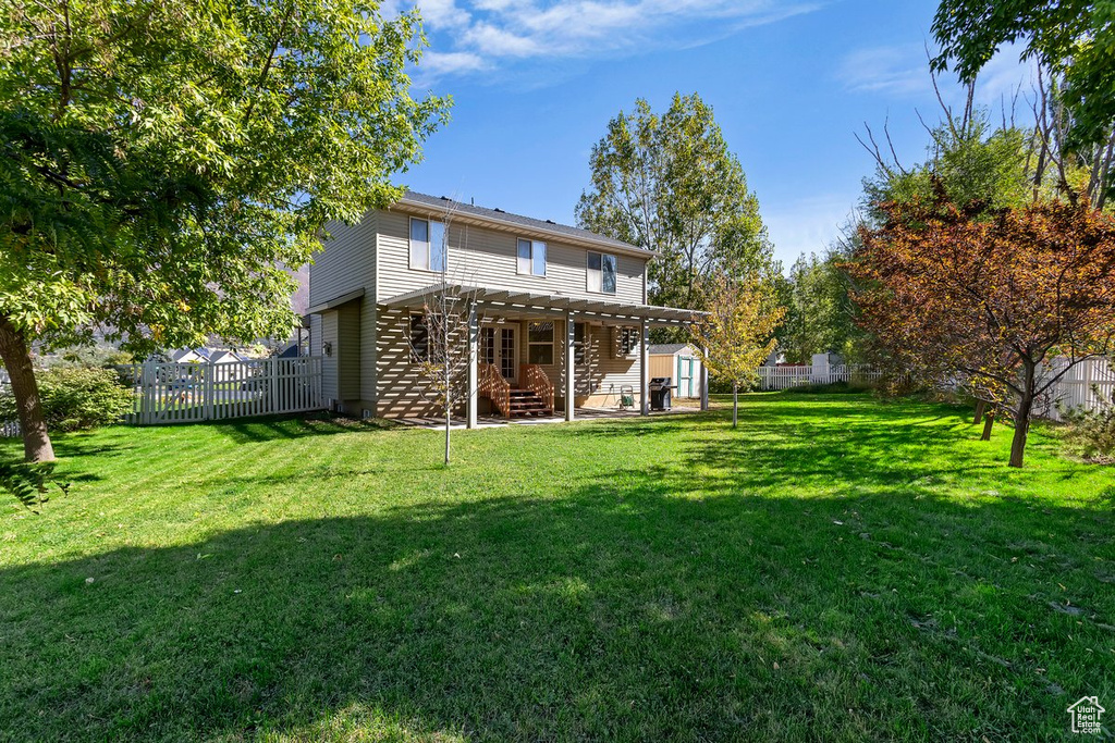 View of yard featuring a patio