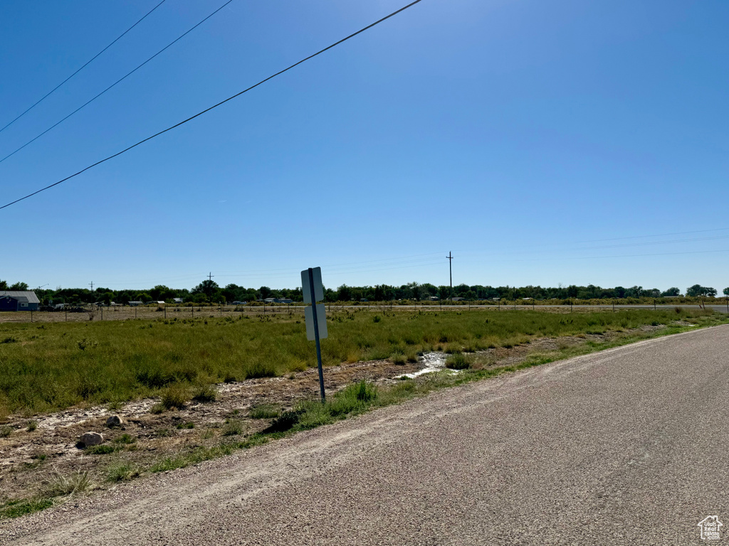 View of road with a rural view