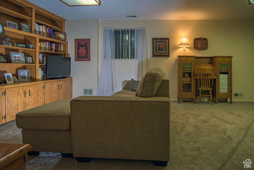 View of carpeted living room