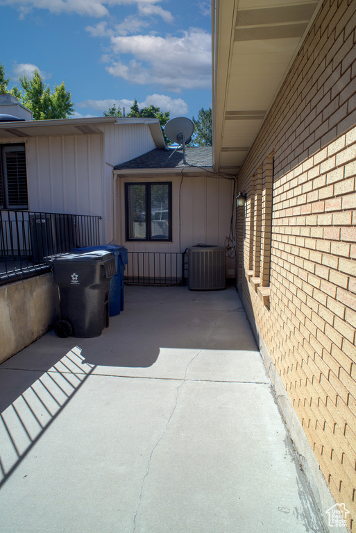 View of patio / terrace with central AC