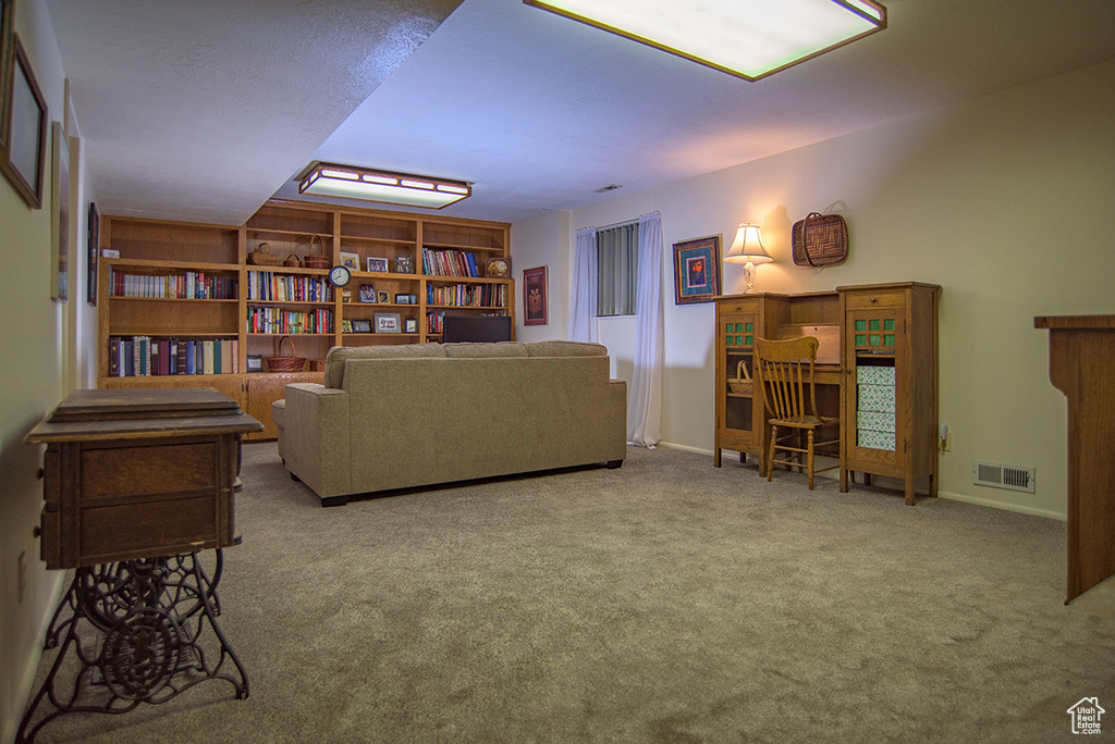 Living room with carpet