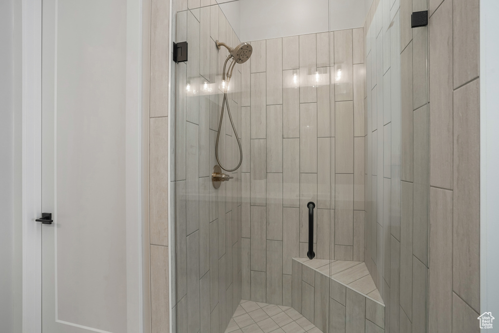 Bathroom featuring an enclosed shower