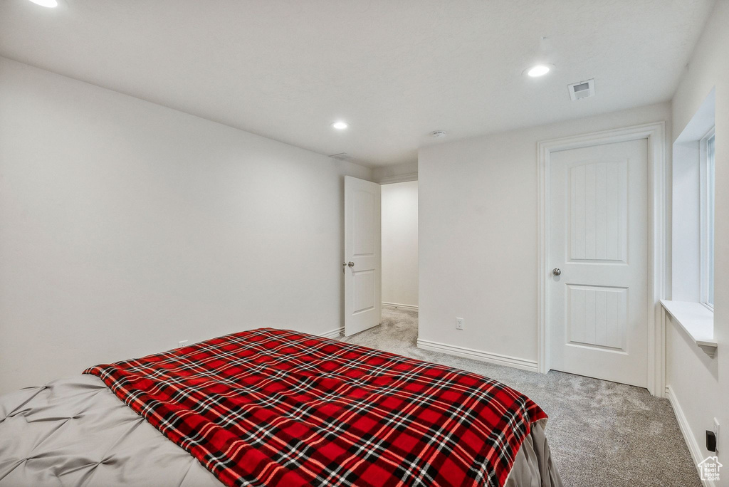 View of carpeted bedroom