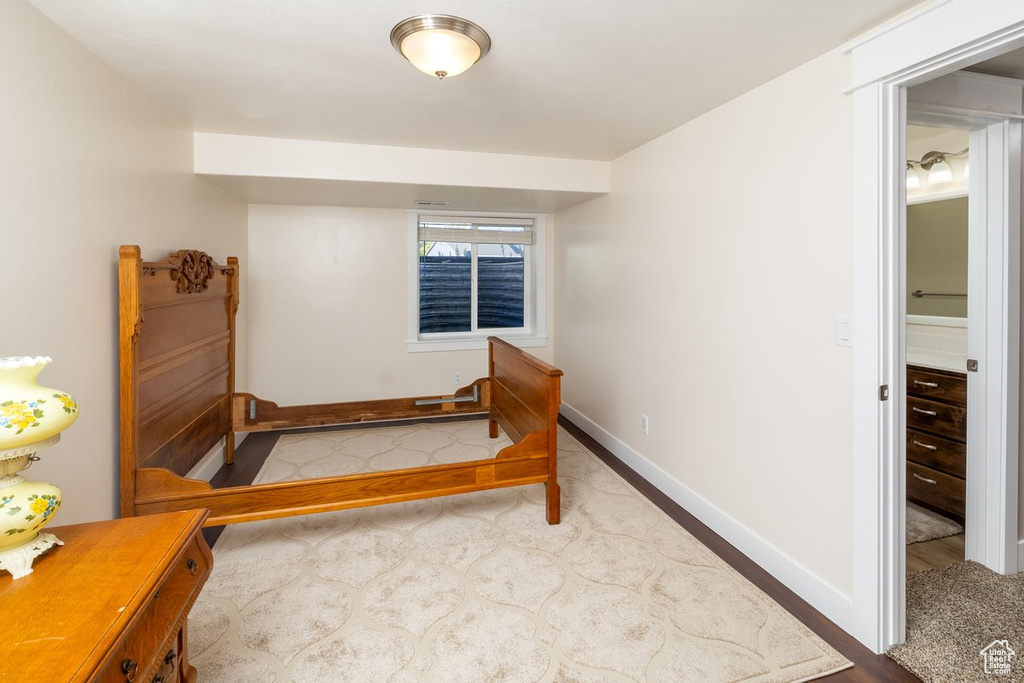 Bedroom featuring light wood-type flooring