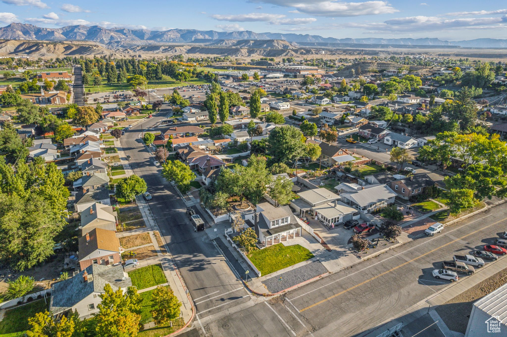 Bird's eye view featuring a mountain view