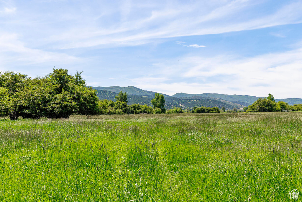 Mountain view with a rural view