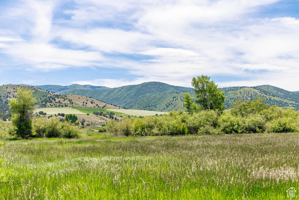 Property view of mountains with a rural view