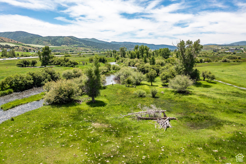 Mountain view with a rural view