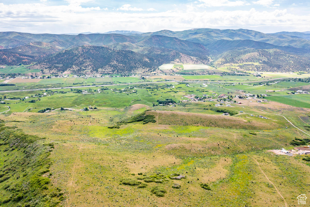 View of mountain feature with a rural view