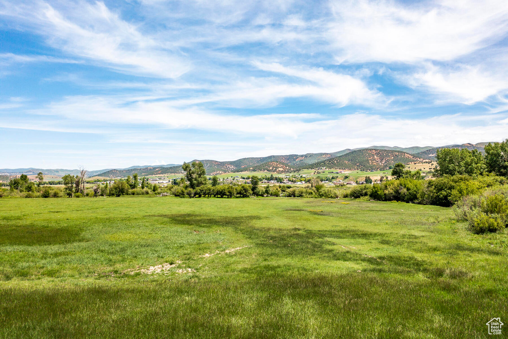 Mountain view with a rural view