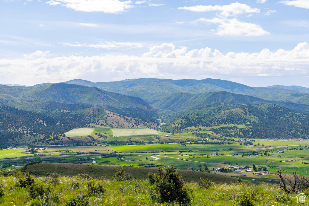 Mountain view with a rural view