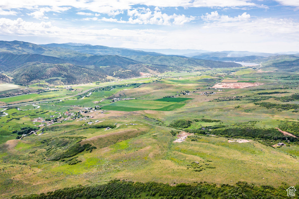 Bird's eye view featuring a mountain view and a rural view