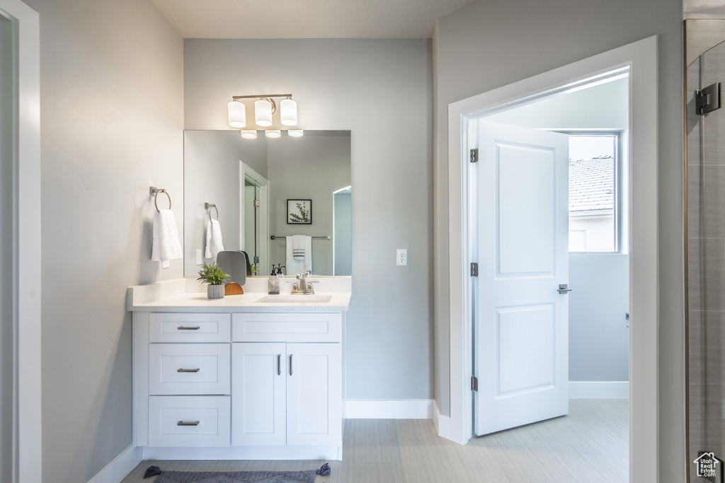Bathroom featuring vanity