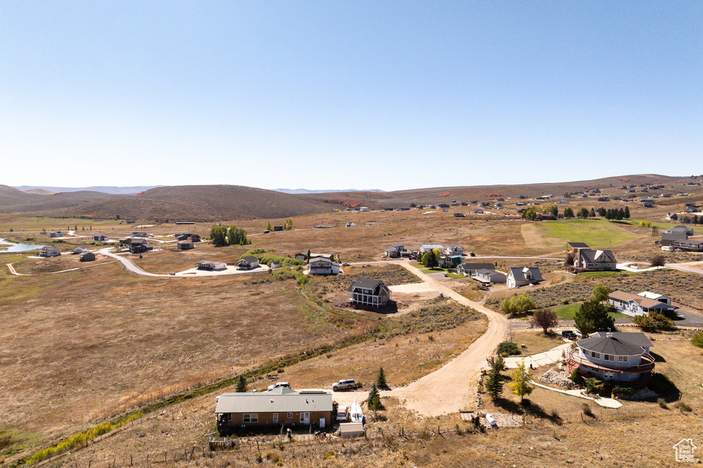 Bird's eye view with a rural view and a mountain view