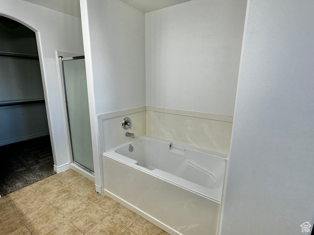 Bathroom with separate shower and tub