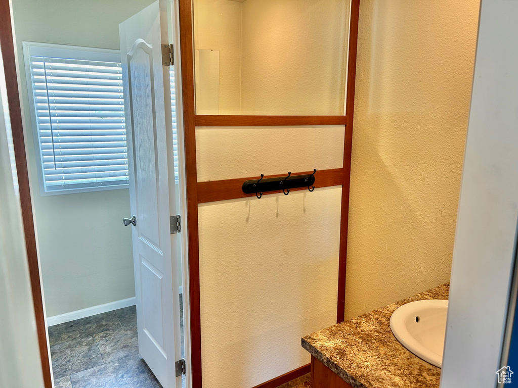 Bathroom featuring vanity