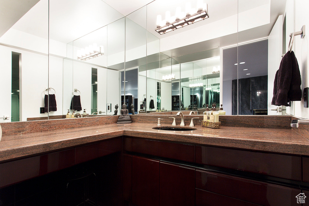 Bathroom featuring vanity