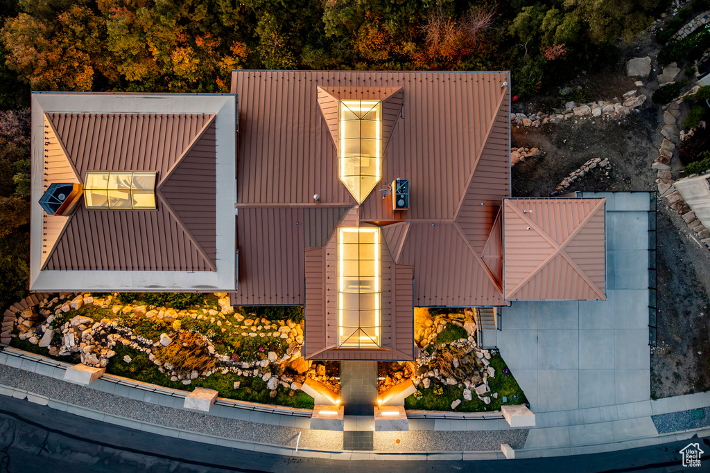 View from above of property