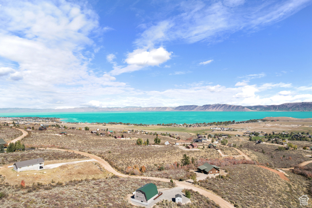 Property view of water with a mountain view