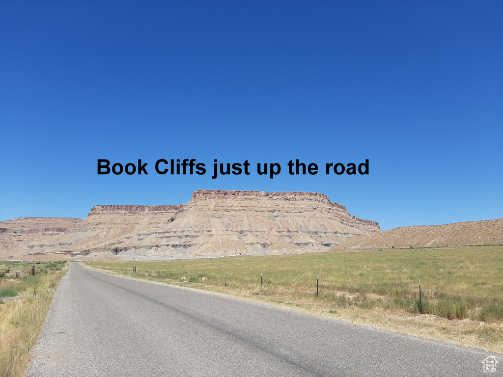 View of road with a mountain view