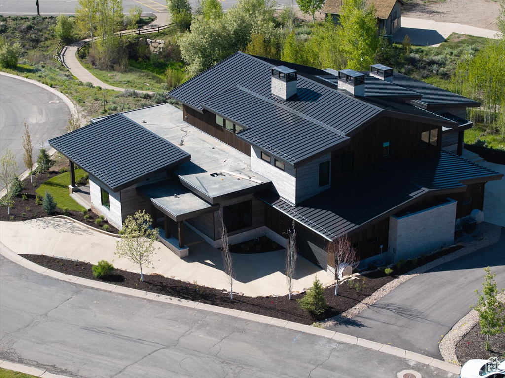 View from above of property
