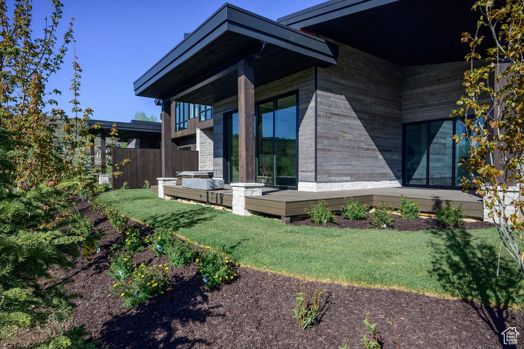 View of rear view of property