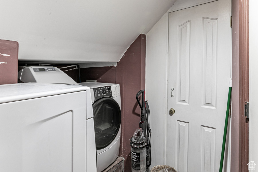 Laundry area featuring washer and dryer