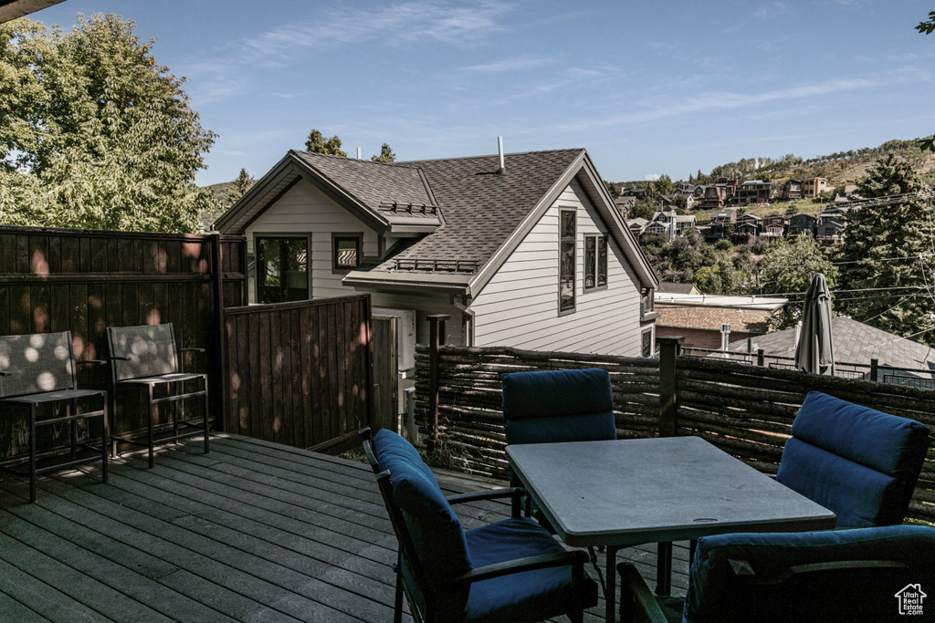 View of wooden terrace