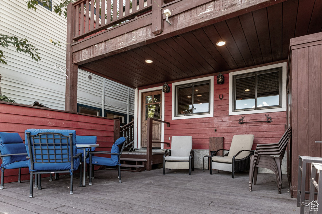 View of wooden terrace