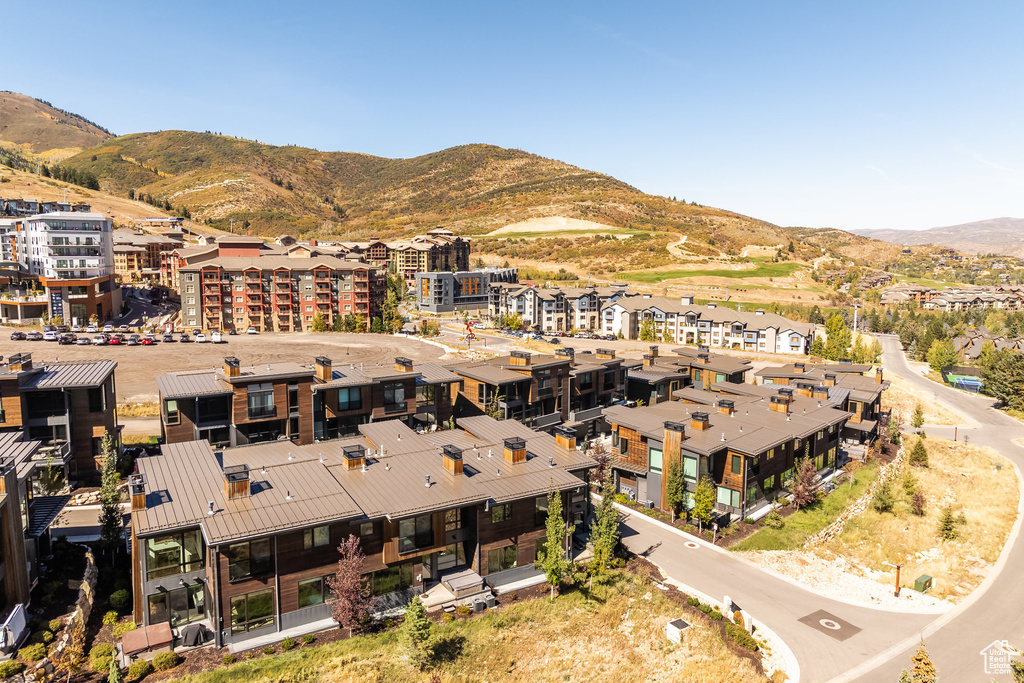 Bird's eye view featuring a mountain view