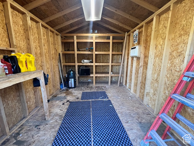 Storage with a wall unit AC