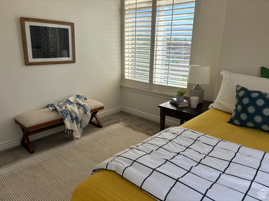 Bedroom featuring carpet flooring