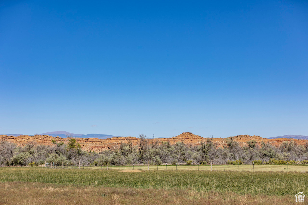 View of mountain feature with a rural view