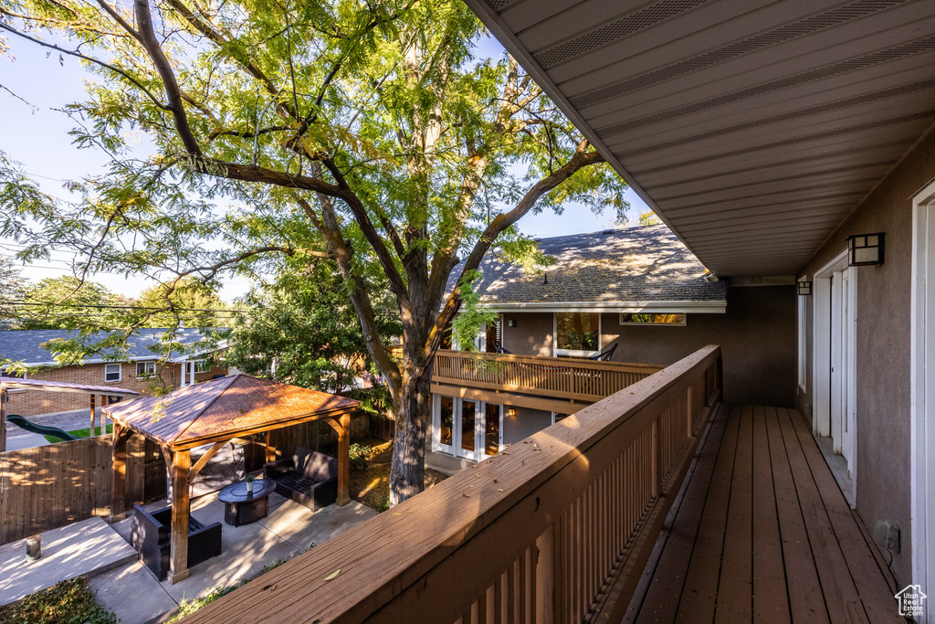 Deck with a gazebo