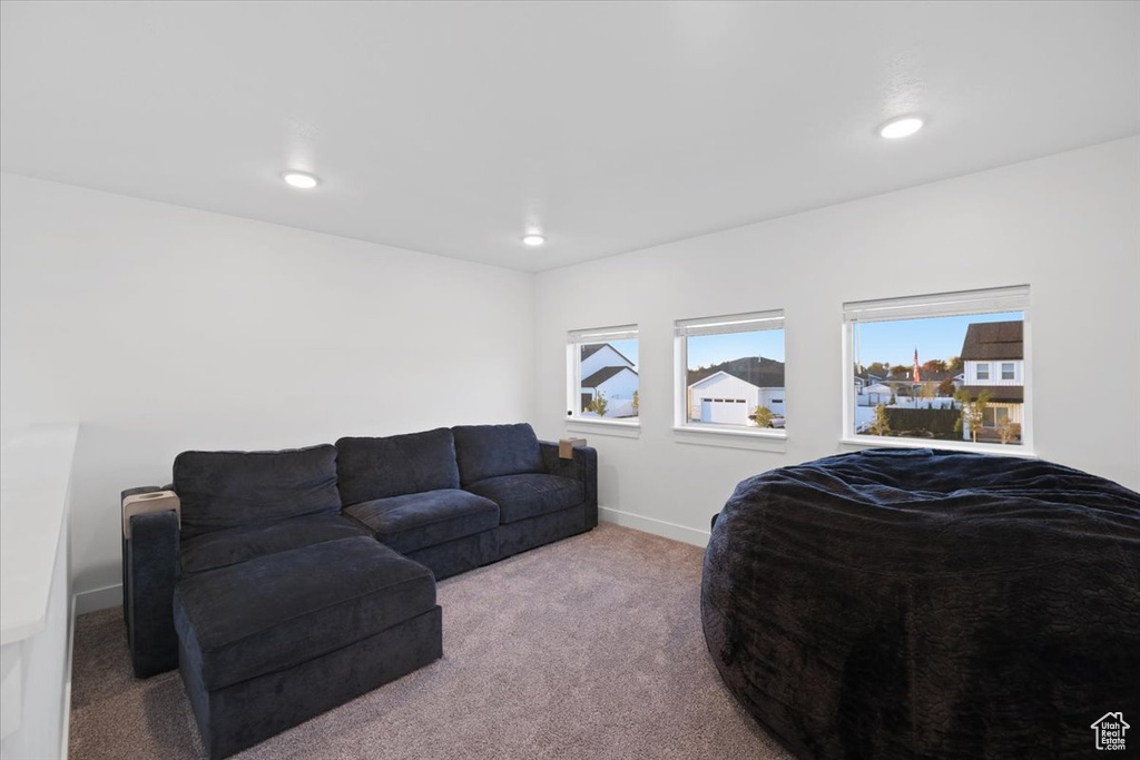 View of carpeted living room