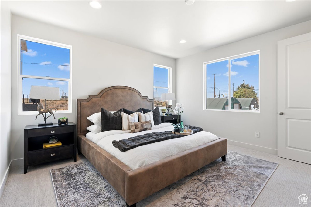 View of carpeted bedroom